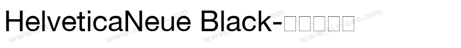 HelveticaNeue Black字体转换